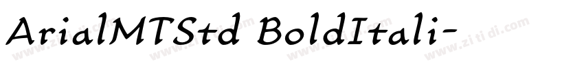 ArialMTStd BoldItali字体转换